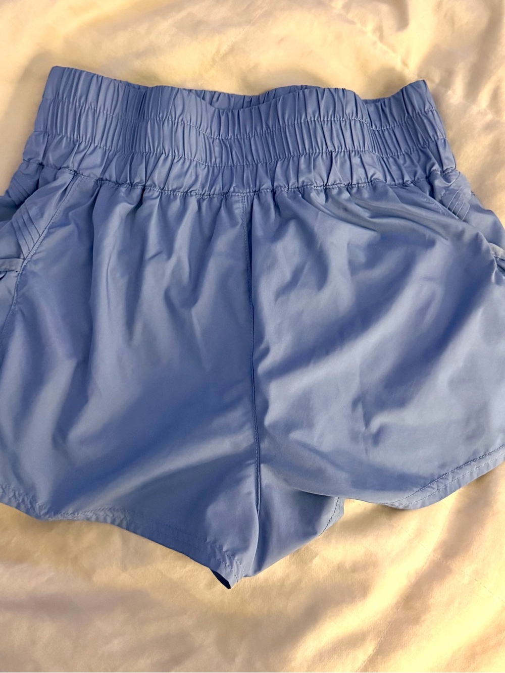 Free People Sky Blue High-Waist Athletic Shorts